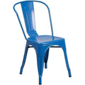Blue Stackable Metal Chair Y8726