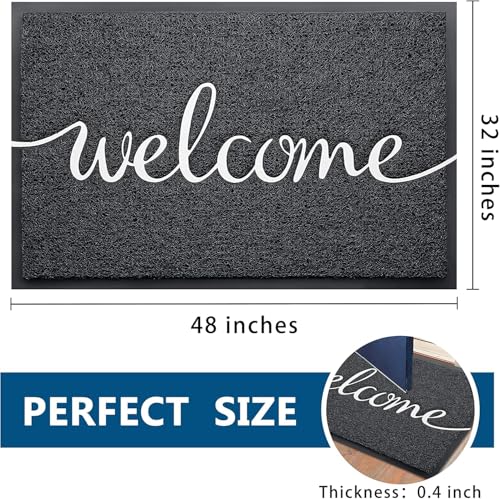 Black 36"x24" Non Slip Doormat W136661
