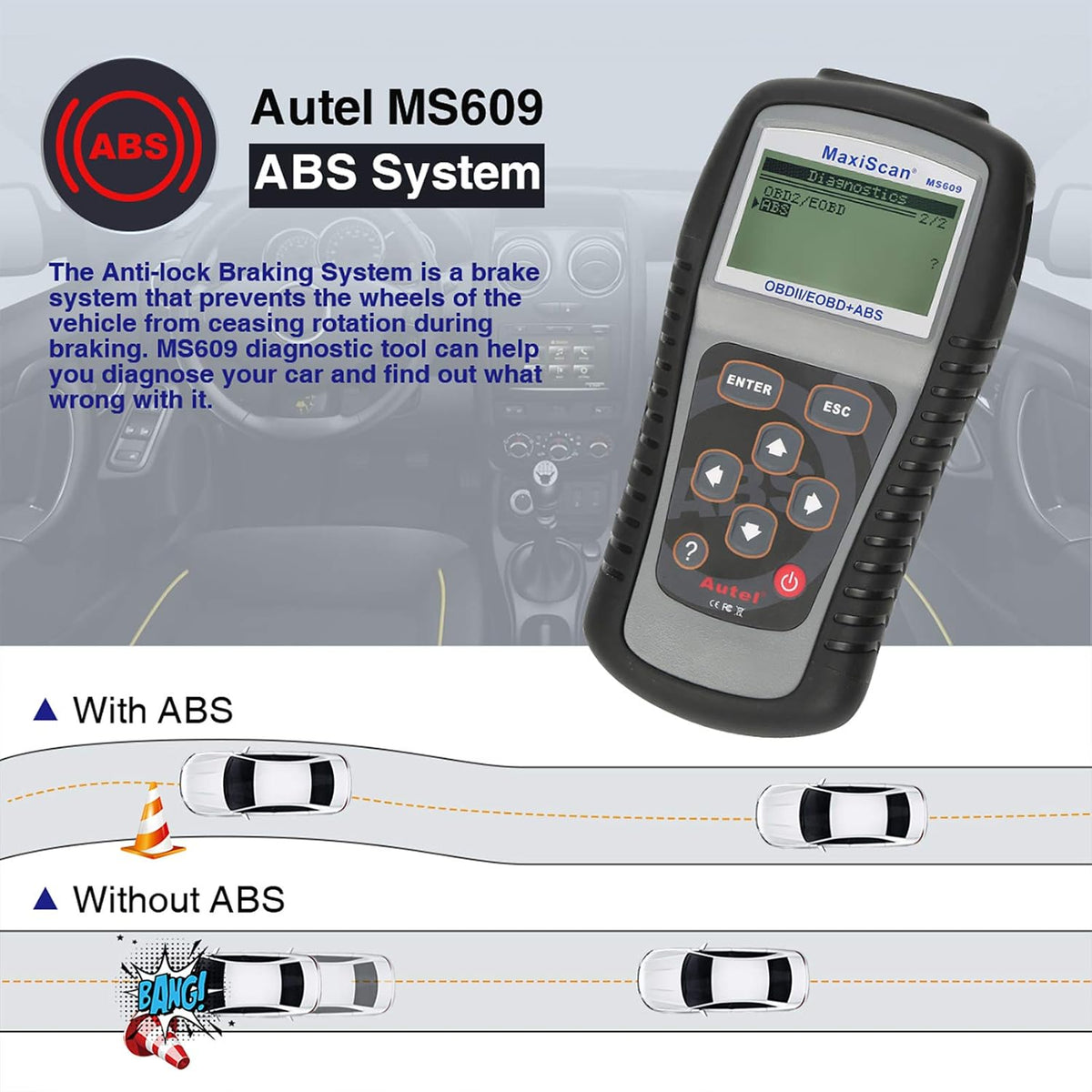 OBD2 Scanner ABS Diagnostics Q378561