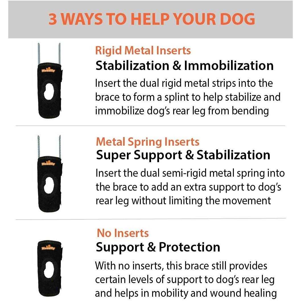 Short Rear Leg Support Small Dog Splint Braces H422