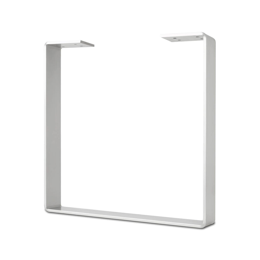 White U-Shape Flat Bar Table Leg & Bench Base B263511