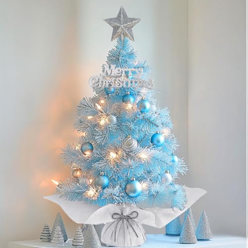 18 Inch Mini Black Christmas Tree Set with Lights Z374977