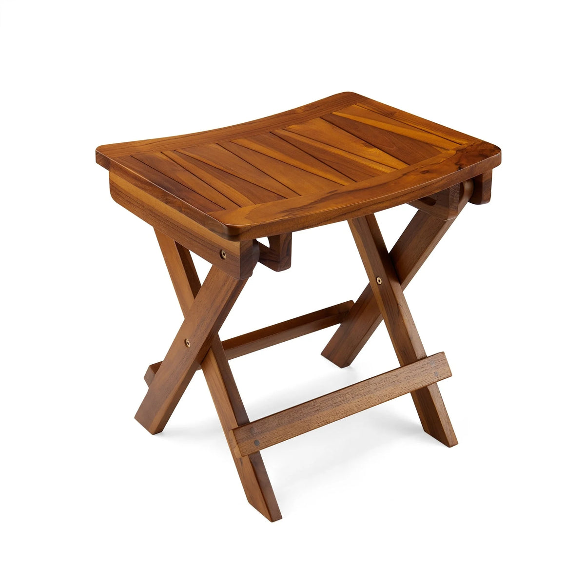 18 Inch Teak Folding Shower Stool V39256