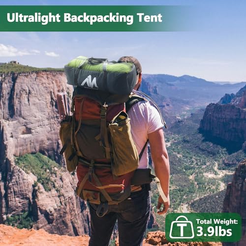 1 Person Lightweight Backpacking Tent with Waterproof Rainfly W4848