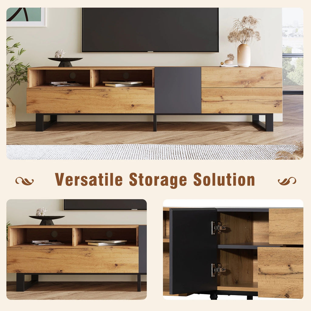 Modern TV Stand with Double Storage Space H6097