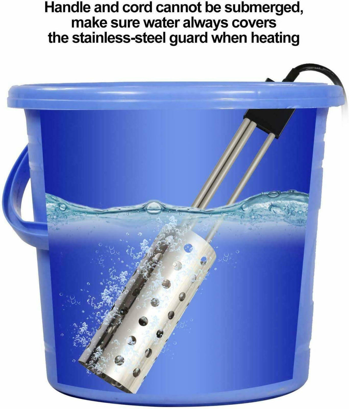1000W Electric Immersion Heater with 304 Stainless-Steel Guard P27363