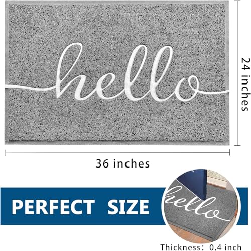 Black 36"x24" Non Slip Doormat W136661