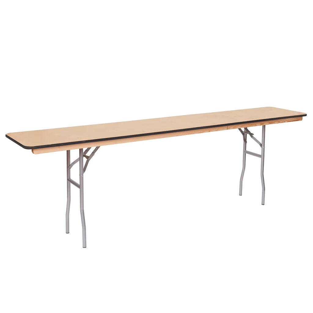8' x 18" Russian Birch Wood Folding Table I525148