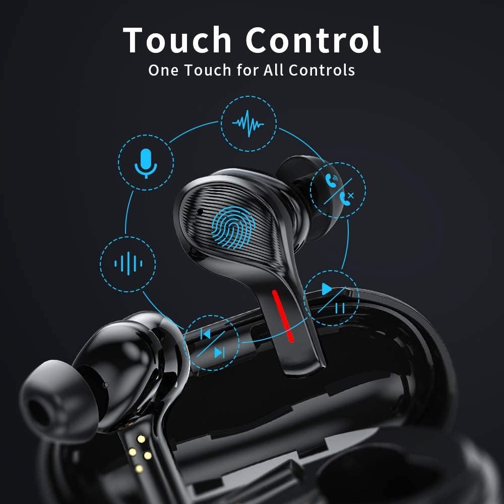 True Wireless Earbuds with 4 Noise Cancelling Microphones, ANC 8.0, Touch Control, USB C, 40H Playtime J355