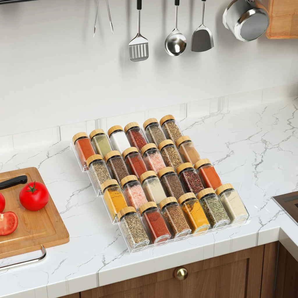 Acrylic 4 Tier Spice Drawer Organizer Rack B3146