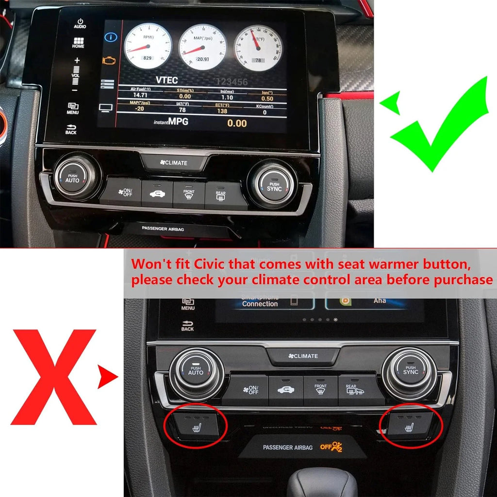 Interior Center Console Dashboard Panel Headlight Switch Steering Wheel AC Vent Cover Trim Combo Kit E5454