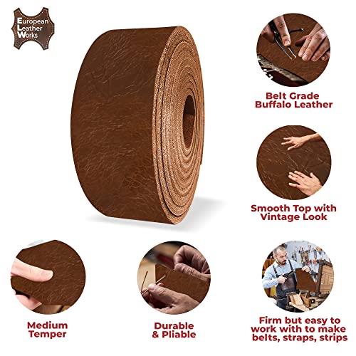 Buffalo Belt Blanks 8-10 oz Full Grain Leather Belt Straps X6589