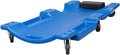 Blue Blow Molded Plastic Rolling Creeper with Padded Headrest X22776