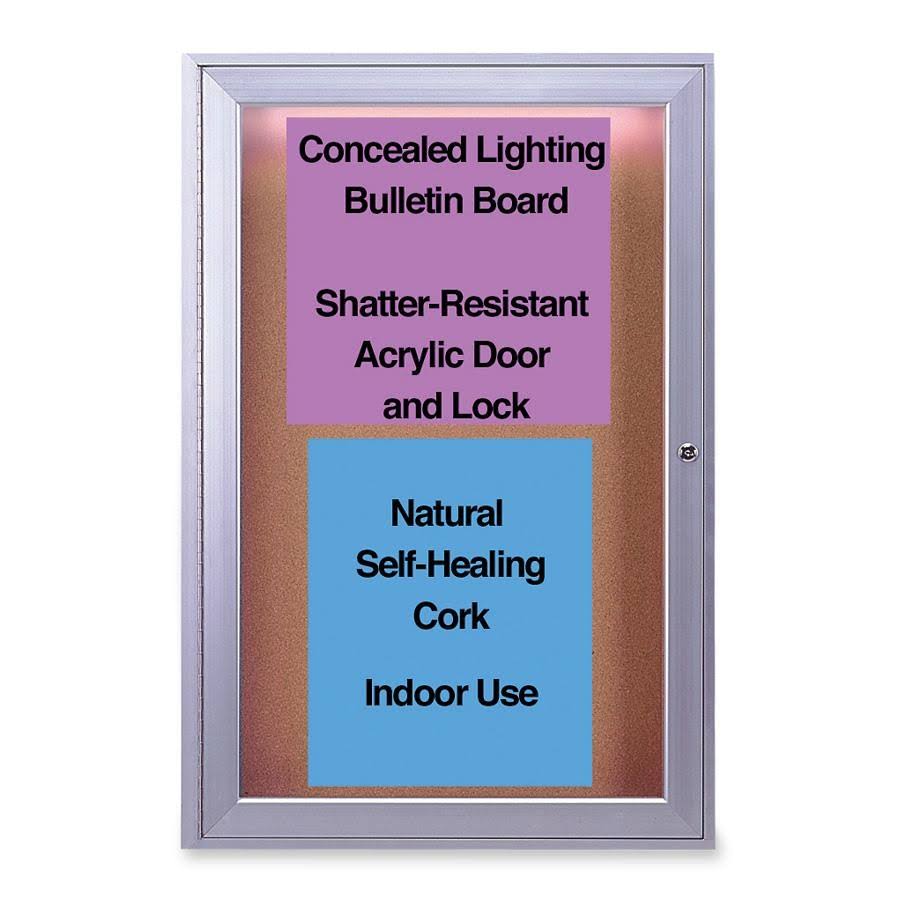 Enclosed Bulletin Board 3& H x 2& W R161820