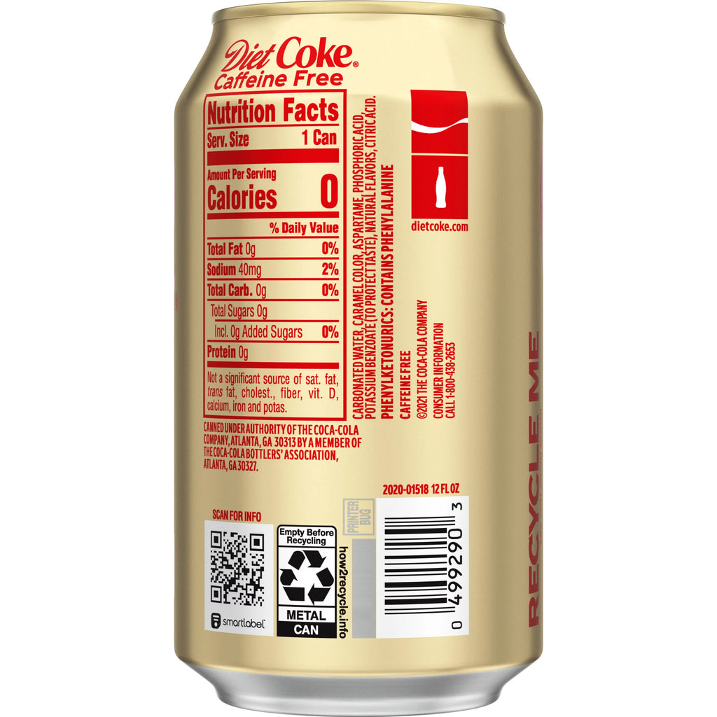 Caffeine-Free Soda 12oz Cans Pack of 48 Y816