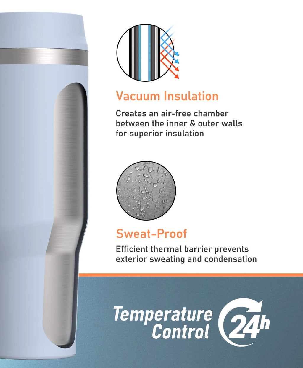 40 oz Insulated Tumbler with Handle and Carrier Bag G66463