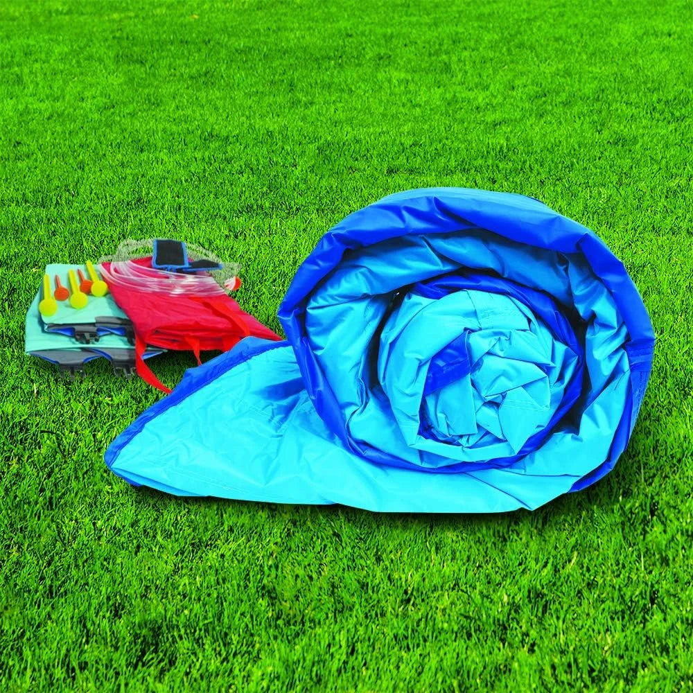 Inflatable Water Slide with Built in Sprinkler and Basketball Hoop D47731