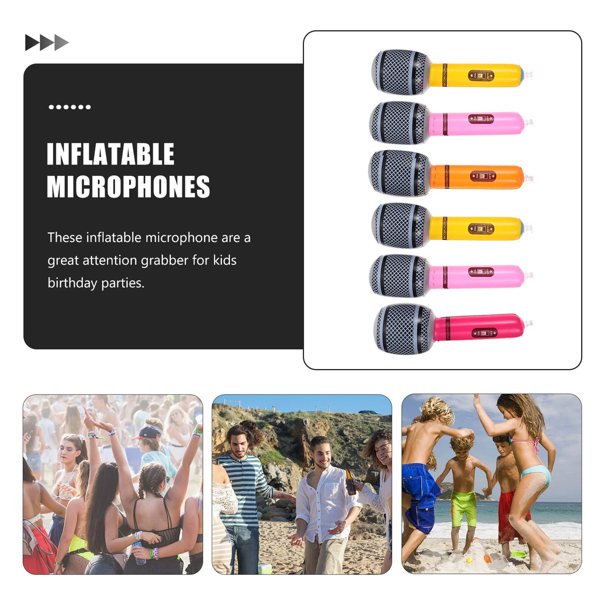 30 Pcs Inflatable Microphone Toys N803
