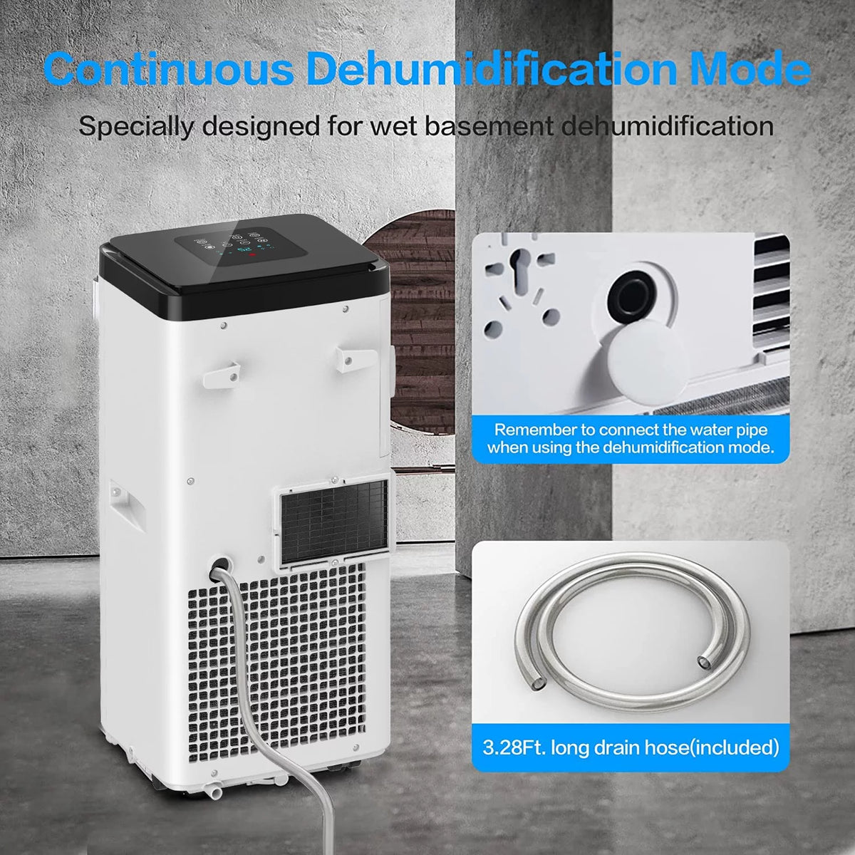 8,000 BTU White Portable Air Conditioner M39324