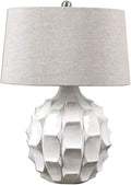 White Scalloped Lamp G6386