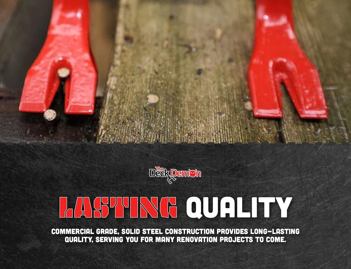Red Steel Pallet Buster Deck Wrecker Tool, 44 Inch Non-Slip Handle, Pack of 2 U21518