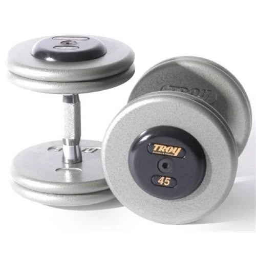 55 Pounds Gray Rubber Dumbbells Sold as Pairs Z1101