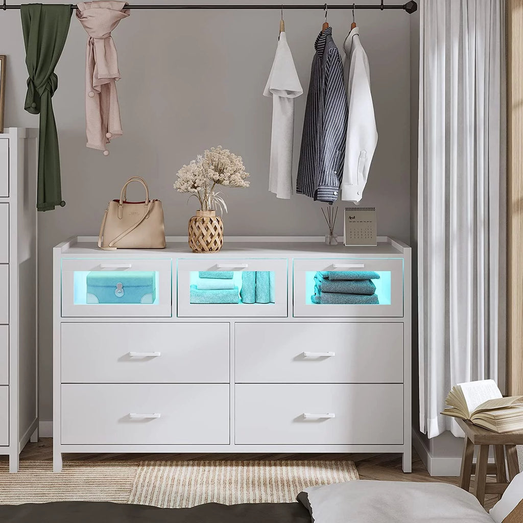Black 7 Drawer Dresser U462