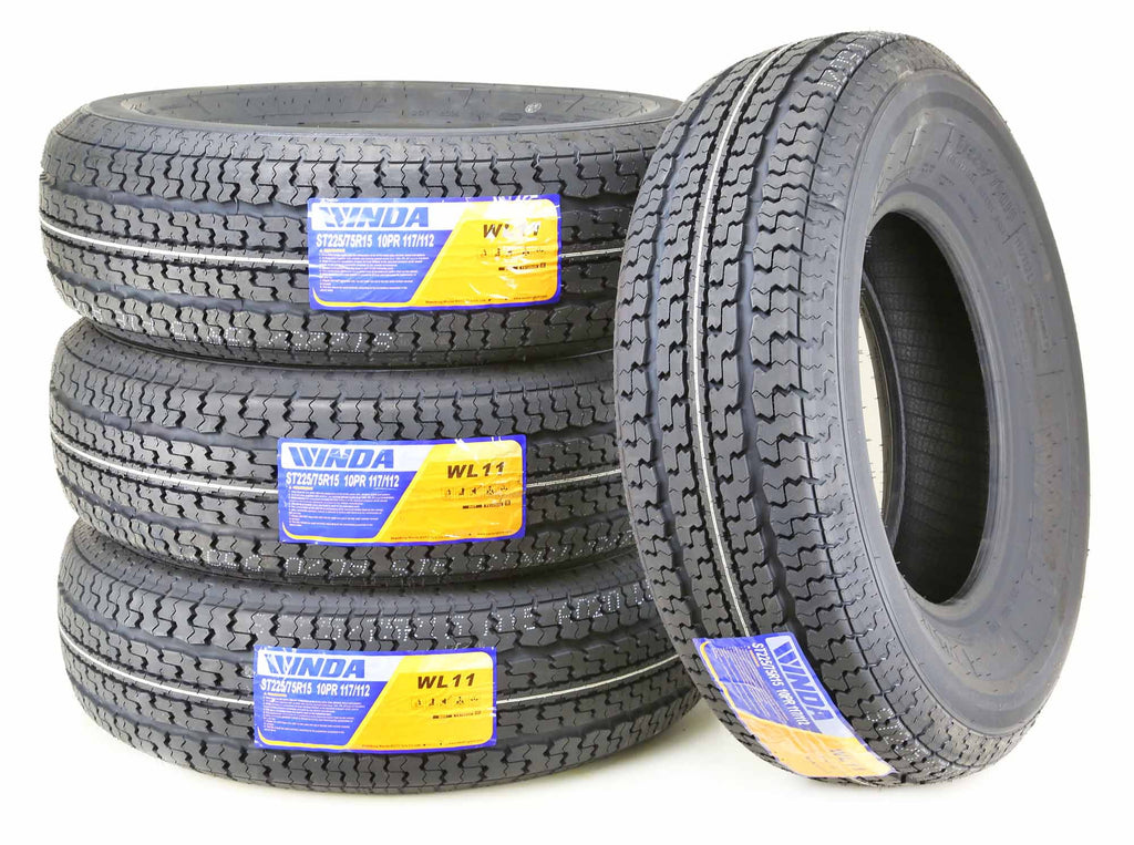 Set 4 Trailer Tire 225/75R15 10 Ply K425177