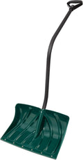 Green 18-Inch Snow Shovel/Pusher Combo with Ergonomic Handle W181
