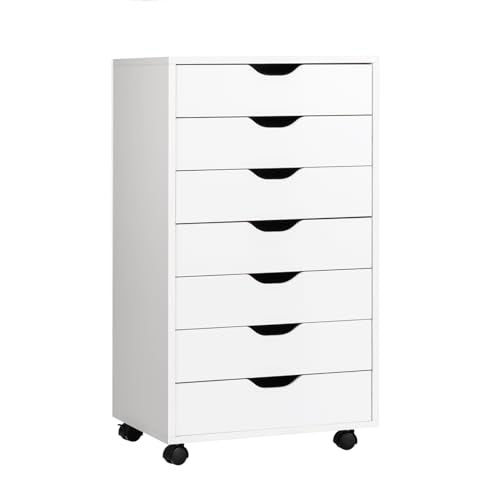 5 Drawers Black Vertical File Cabinet with Wheels N509