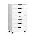 5 Drawers Black Vertical File Cabinet with Wheels N509