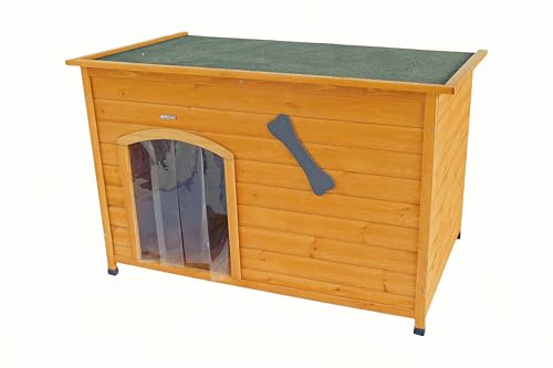 Natural Wooden Doghouse with Elevated Floor S7034