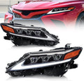 Full LED Projector Headlamp with Sequential Turn Signal DRL for Camry 2018 2019 2020 2021, A Pair J883