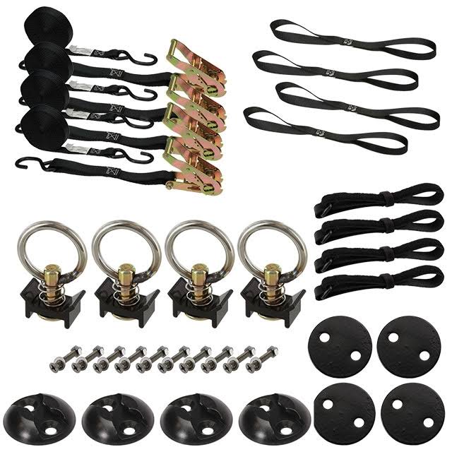 Black 4 Point Tie Down Anchor Kit Q352400
