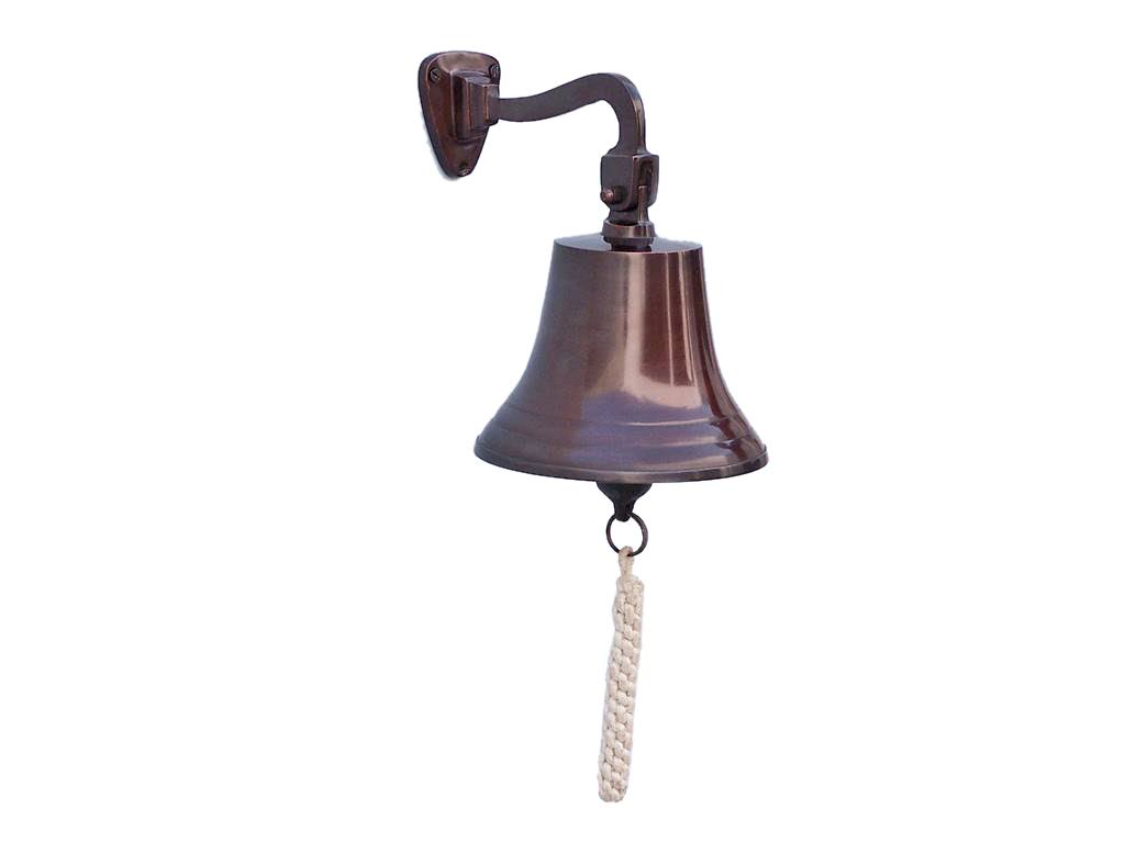 Antique Copper Hanging Ships Bell U629234
