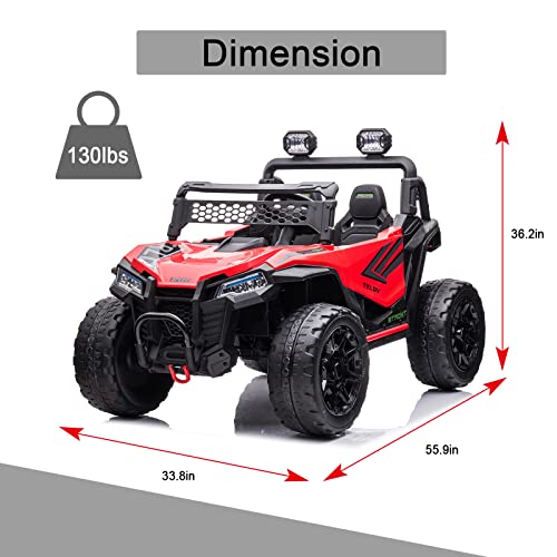 Green 2 Seater 4WD Kids Ride On UTV X12136
