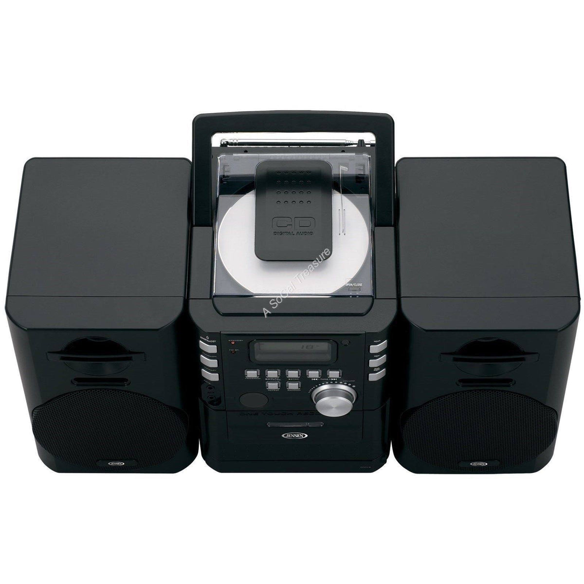 Portable CD Music System with Cassette & FM Stereo D888460