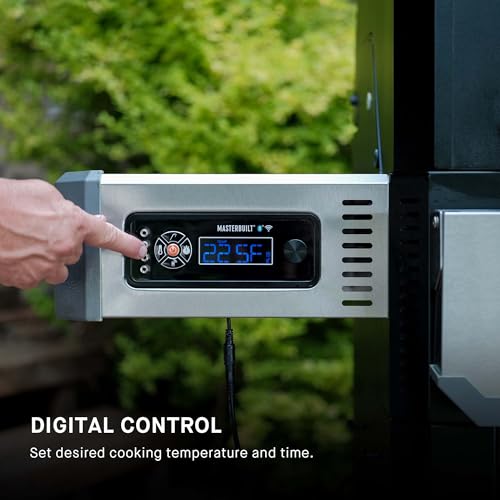 Black Digital Charcoal Grill, Griddle and Smoker with 800 Cooking Square Inches M711