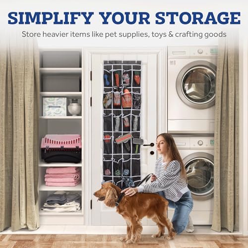 White 3 Pack Over The Door Shoe Organizer with 12 Mesh Pockets U553