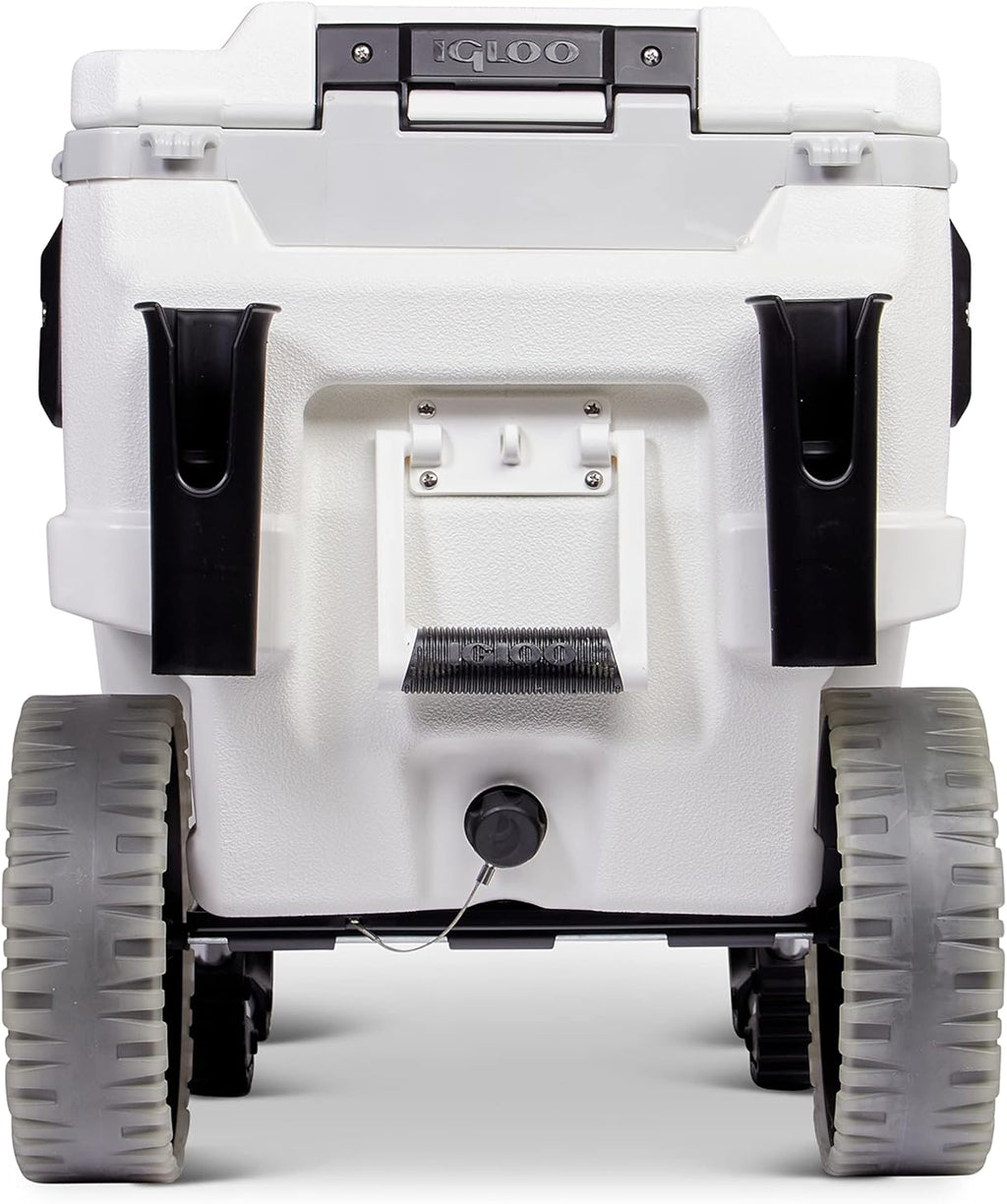White 70 QT Wheeled All-terrain Cooler Q56152