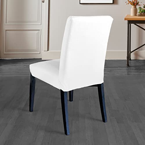 Solid White Set of 2 Linen Cotton Slipcover X30397