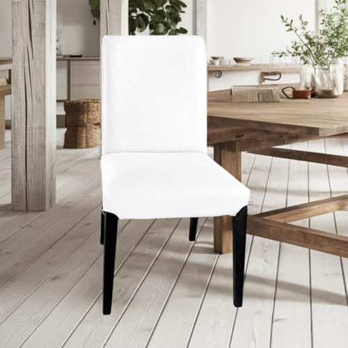Solid White Set of 2 Linen Cotton Slipcover X30397