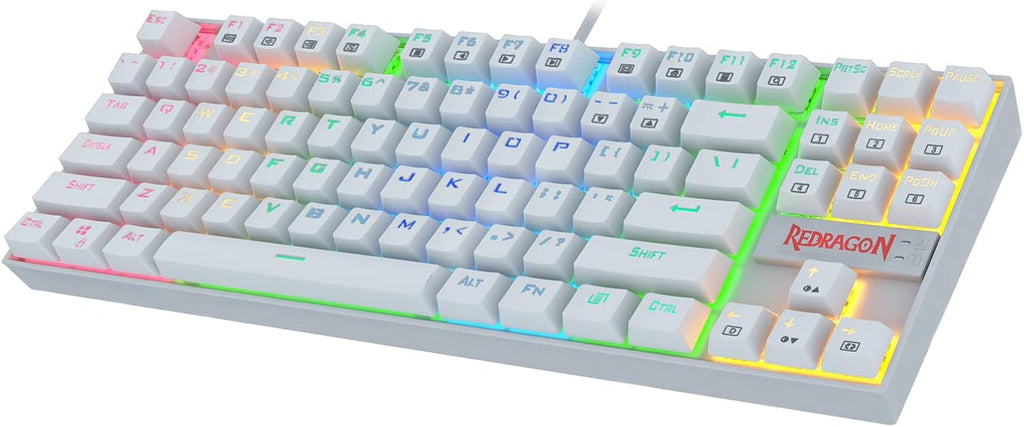 87 Key White Blue Switches Mechanical Keyboard Pack of 2 N96806