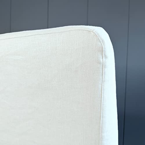 Solid White Set of 2 Linen Cotton Slipcover X30397