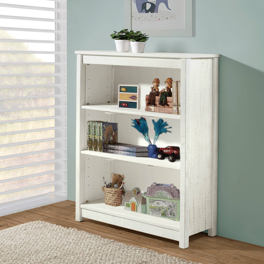 Grey Wood 3-Shelf Bookcase R759