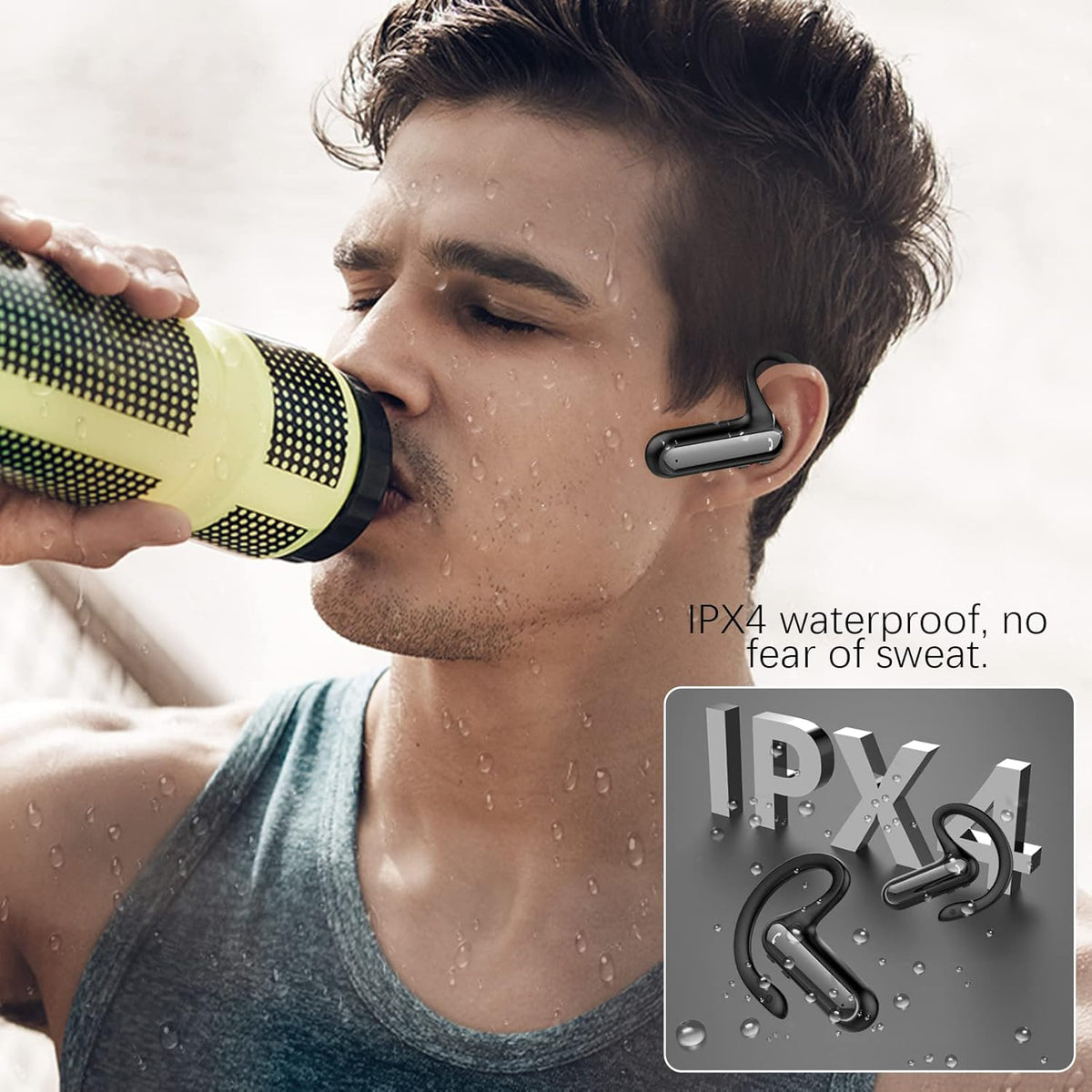 Open Ear Wireless Earbuds with Earhooks and Charging Case W7757
