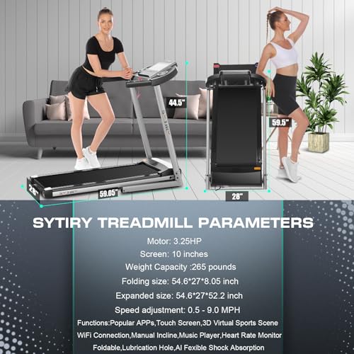 Smart Folding Treadmill Machine with TV Screen and WiFi N8482