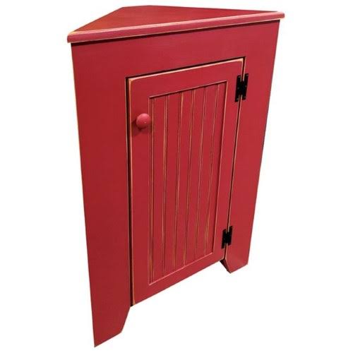 Antique Red Corner Storage Cabinet R670
