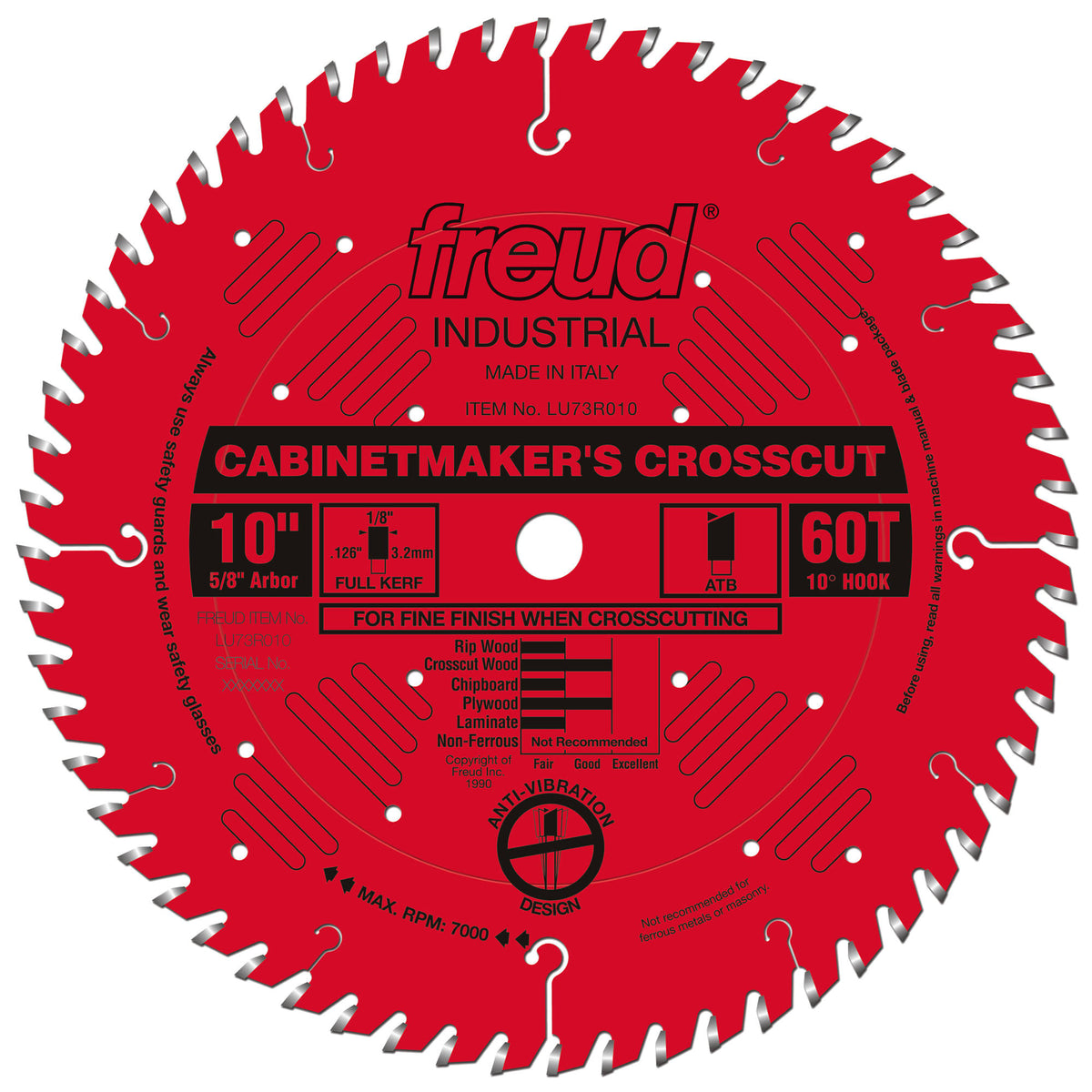 10 inch Cabinetmakers Crosscut Blade V549021