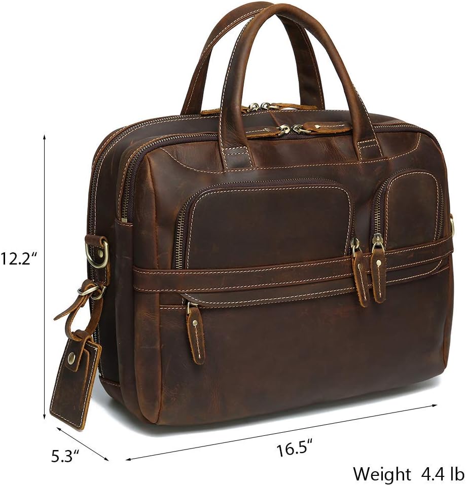 Vintage Leather 15.6 Laptop Messenger Bag U437